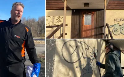 Gratis klottersanering – FrejaE ställde upp!